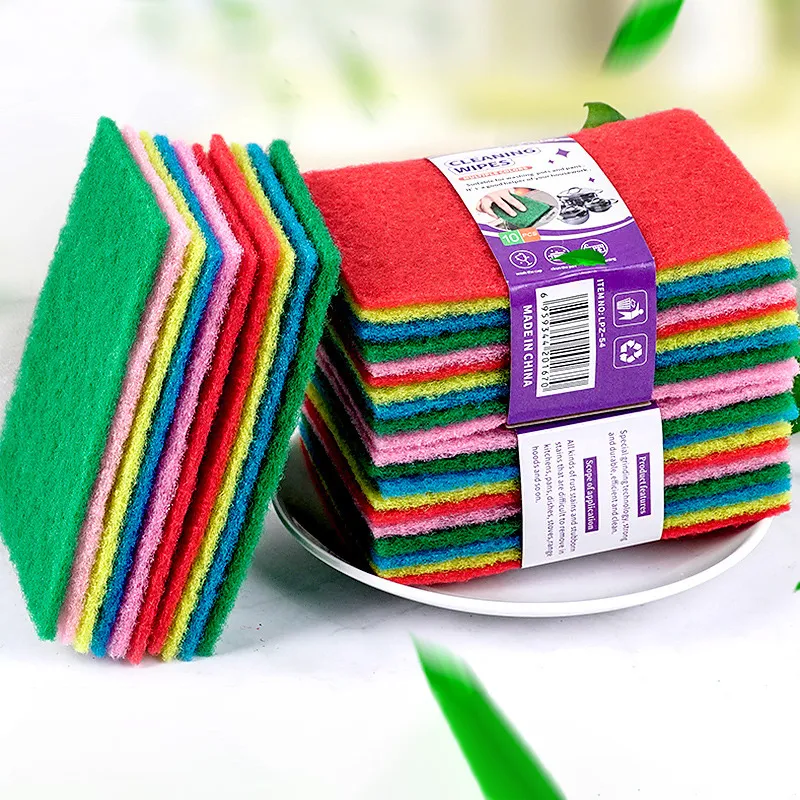 10 PCS Colorful scouring cloth for dishwashing, kitchen cleaning, household chores, washing dishes and pots Mixed-4
