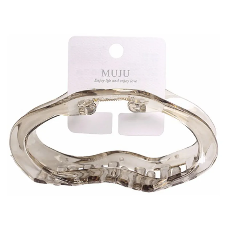 10PCS High-end feel hair accessory tag cloud large hair clip, elegant ice-clear back-of-the-head shark clip, suitable for thick hair Brown