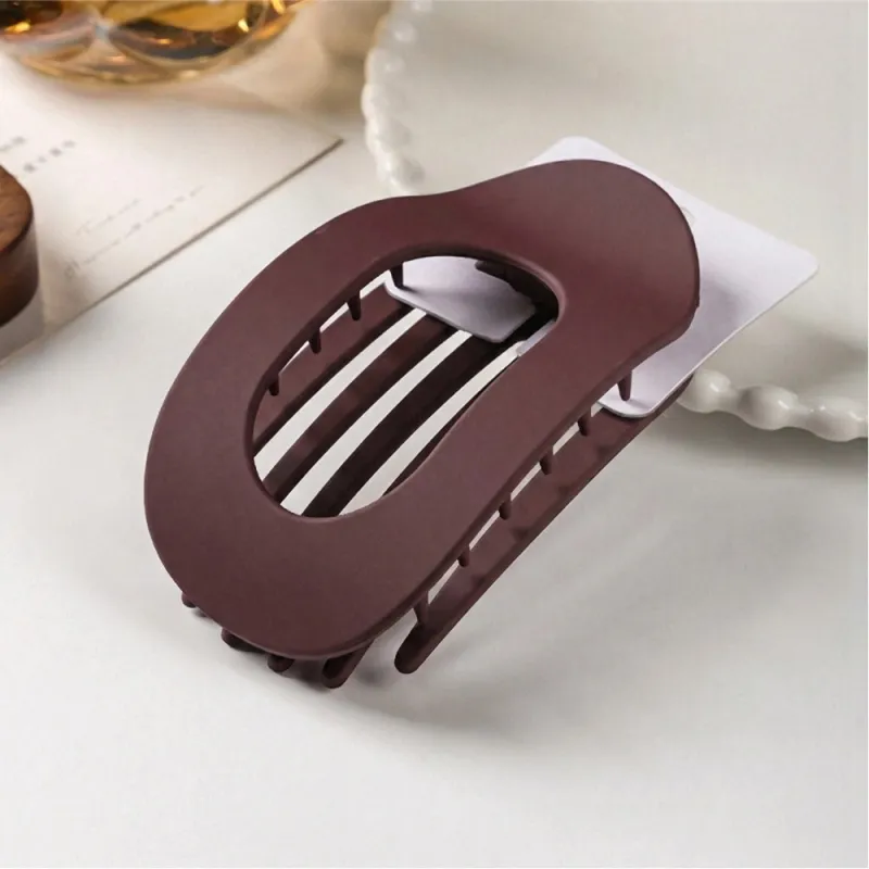 10PCS Vintage high-fashion curved hairpin clip, elegant duckbill clip for the back of the head, large shark clip, big hair claw Red Wine-2