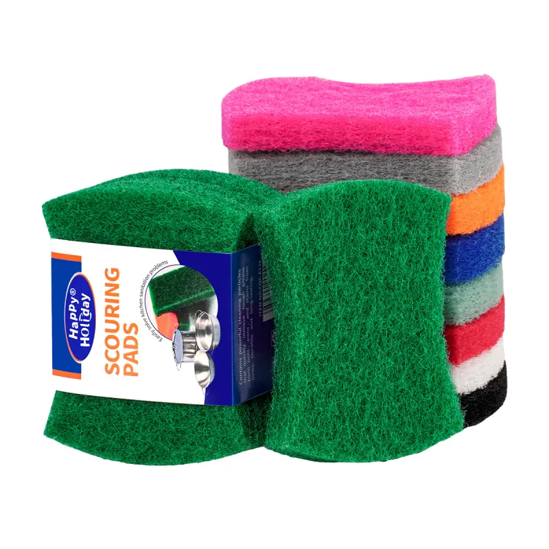 3 PCS 2cm Waist-Shaped Thickened Red Scouring Cloth for Washing Dishes, Kitchen Cleaning, Dish Brush, Pot Brush, Household Decontamination, Sink Brush