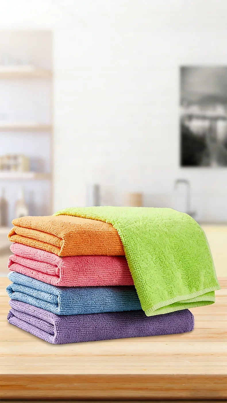 5 Pcs Microfiber Kitchen Clothes for Cleaning, Car & Bike Detailing, Soft lint & Streak Free Reusable Absorbent Cleaning Cloths Mixed-1