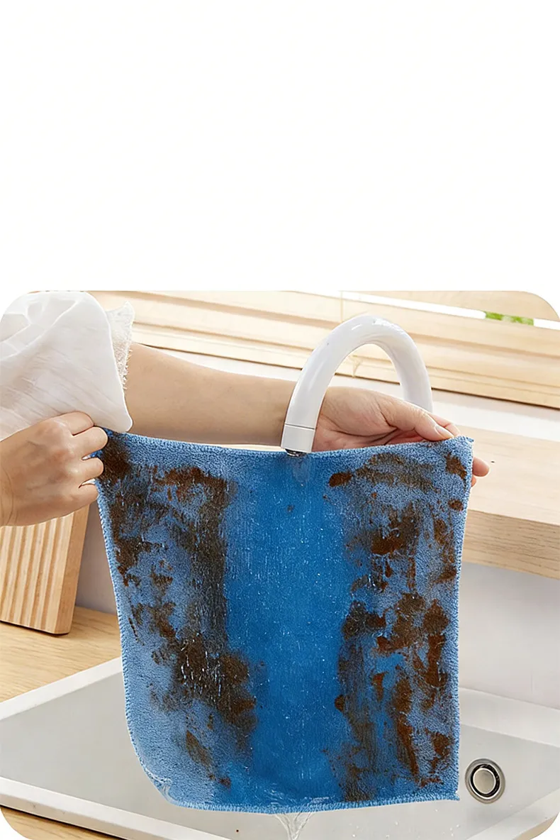 5 Pcs Microfiber Kitchen Clothes for Cleaning, Car & Bike Detailing, Soft lint & Streak Free Reusable Absorbent Cleaning Cloths Mixed-2