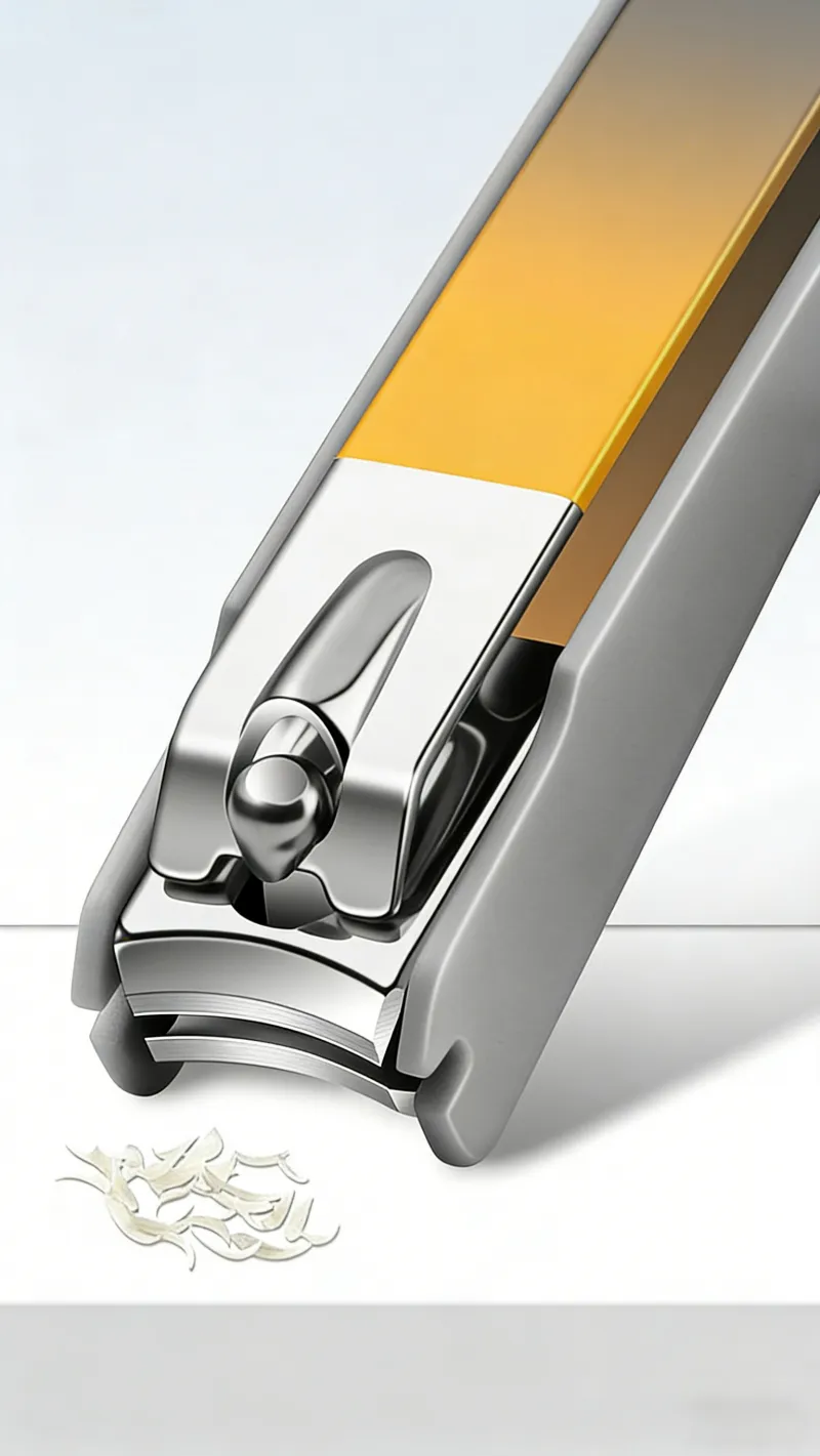 7 in 1 German-made portable anti-splash nail clipper set, nail trimmer, nail art and manicure nail clipper set Yellow-4