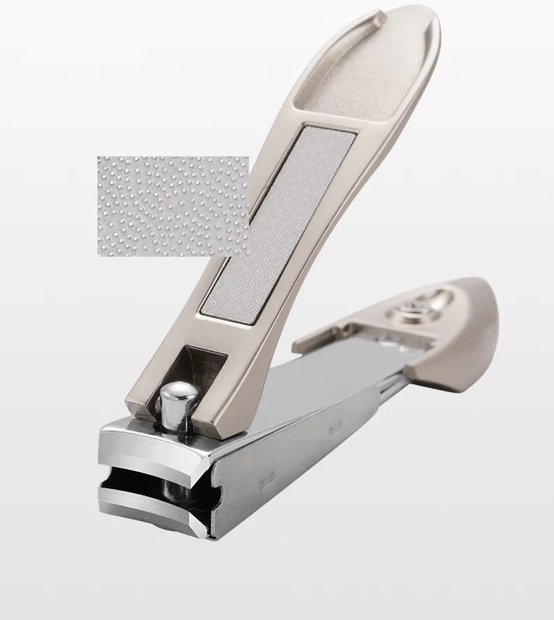 Bionic Mantis Nail Cutter, Brown Large Stainless Steel Sharp Nail Clippers, Nail Cutter With Catcher Gold-2