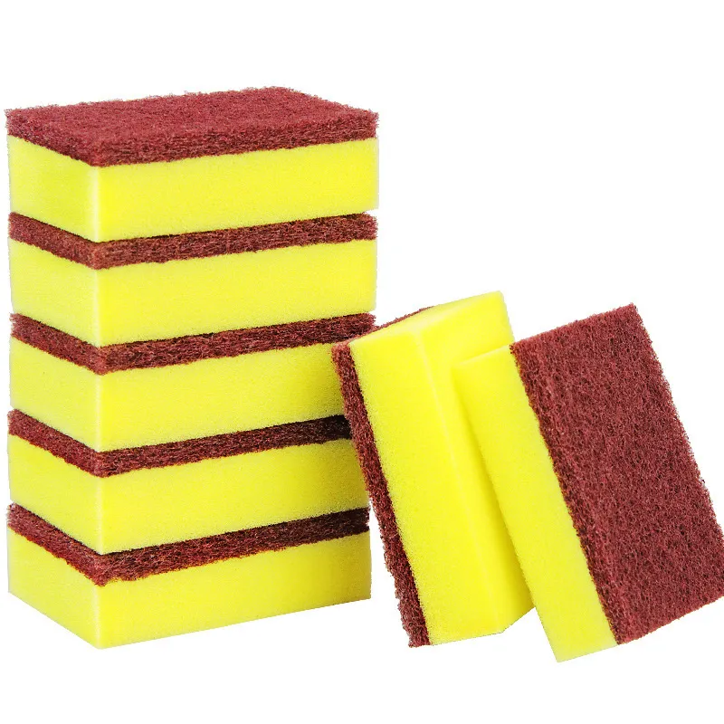 10 PCS Dishwashing Sponge, Kitchen Cleaning Sponge, Scouring Sponge, Dish Cloth, Cleaning Rag, Garnet Sponge Pad