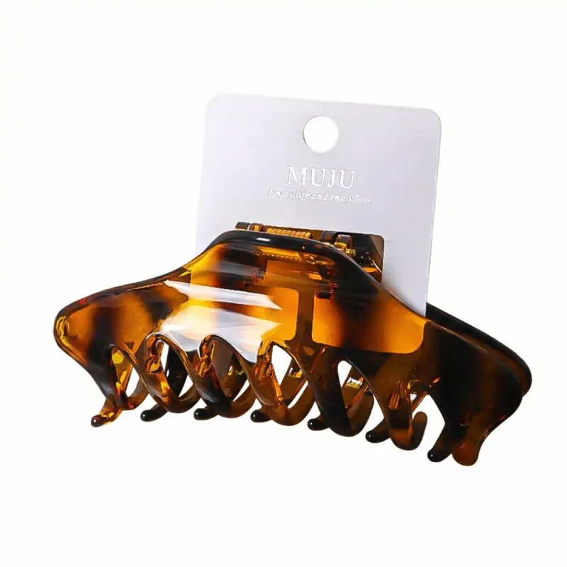 10PCS Card-style hair clip, elegant encore red glossy large hair claw, PC material, shark clip for the back of the head