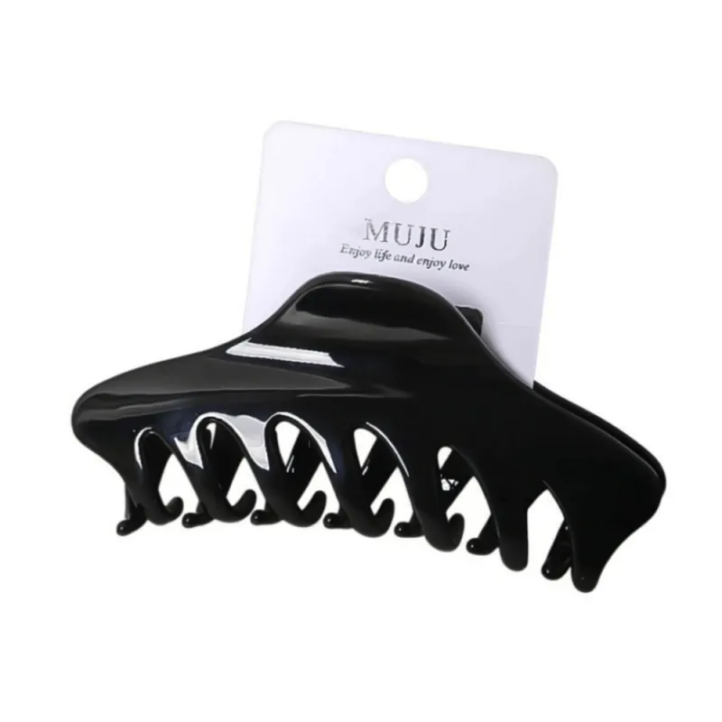 10PCS Card-style hair clip, elegant encore red glossy large hair claw, PC material, shark clip for the back of the head
