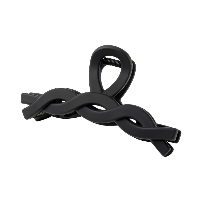 10PCS Card-style high-end rubberized large claw clip, simple coffee-colored hair clip, barcode hair accessory, back-of-the-head shark clip