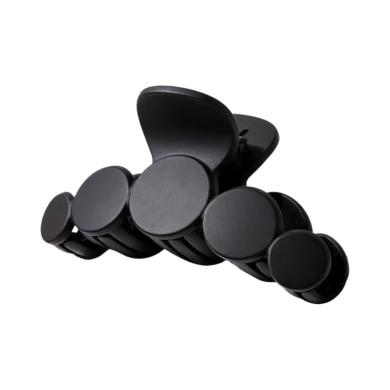 10PCS Card-style high-end rubberized large claw clip, simple coffee-colored hair clip, barcode hair accessory, back-of-the-head shark clip
