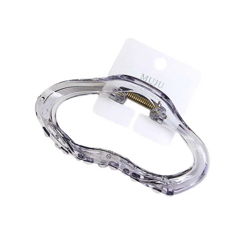10PCS High-end feel hair accessory tag cloud large hair clip, elegant ice-clear back-of-the-head shark clip, suitable for thick hair Gray
