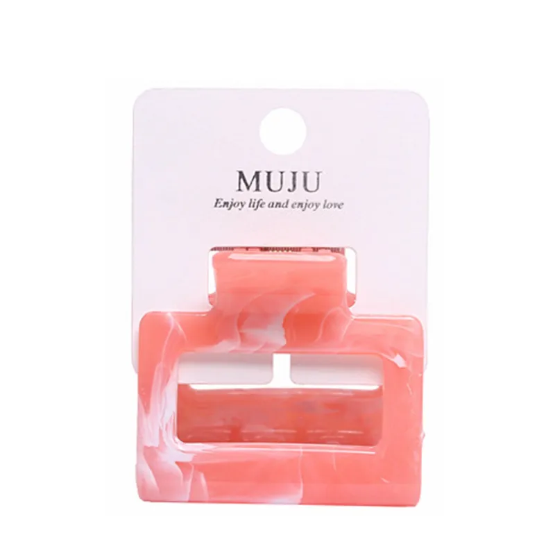 10PCS Korean-style high ponytail hair clip with a sophisticated marble cloud pattern, exquisite carded shark clip for the back of the head