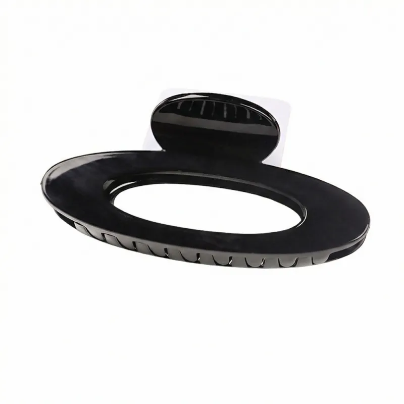 10PCS Korean-style Hollow Oval Large Hair Claw Clip, Thickened, High-End Feel, Shark Clip for the Back of the Head, Versatile Hair Accessory for Women Black 