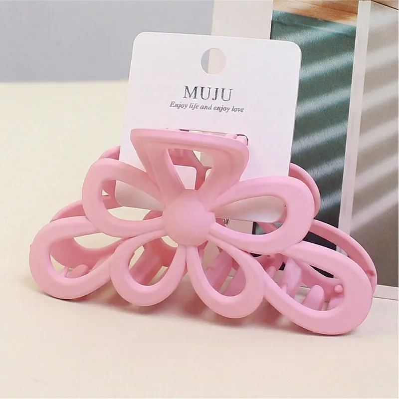 10PCS Large Bow Hair Clip with Tag, Boutique-Style Hair Accessory, Premium Matte Hair Clip, Shark Clip for the Back of the Head Pink-2