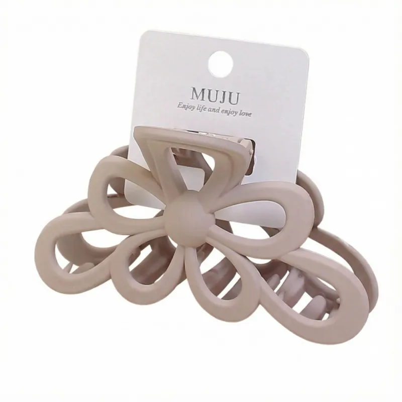 10PCS Large Bow Hair Clip with Tag, Boutique-Style Hair Accessory, Premium Matte Hair Clip, Shark Clip for the Back of the Head Brown