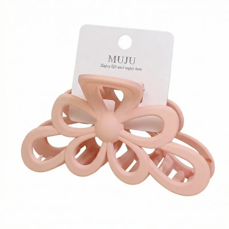 10PCS Large Bow Hair Clip with Tag, Boutique-Style Hair Accessory, Premium Matte Hair Clip, Shark Clip for the Back of the Head Khaki