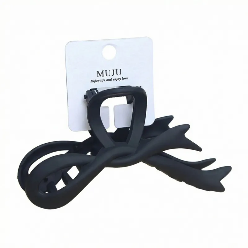 10PCS Mallard-style large hairpin with bow, matte spray paint, claw clip, high-end feel, for the back of the head, hair styling, shark clip