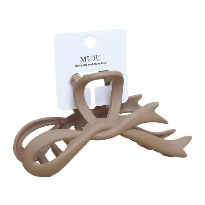 10PCS Mallard-style large hairpin with bow, matte spray paint, claw clip, high-end feel, for the back of the head, hair styling, shark clip