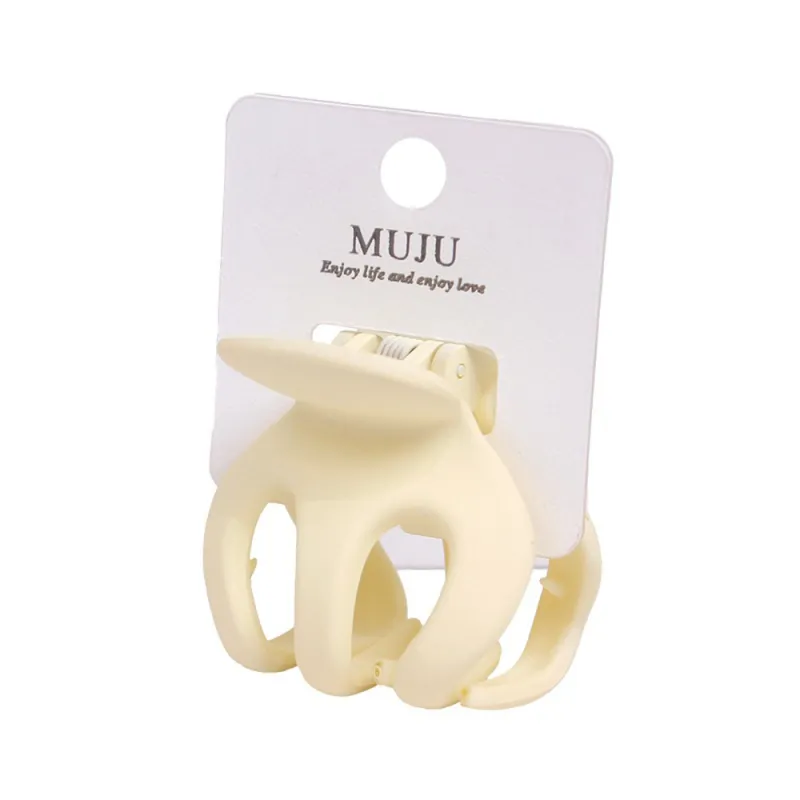 10PCS Matte Large Pumpkin Hair Claw Clip Korean Style for Girls, High Ponytail Hair Clip, Anti-Flattening Claw Clip, Elegant Hair Accessory