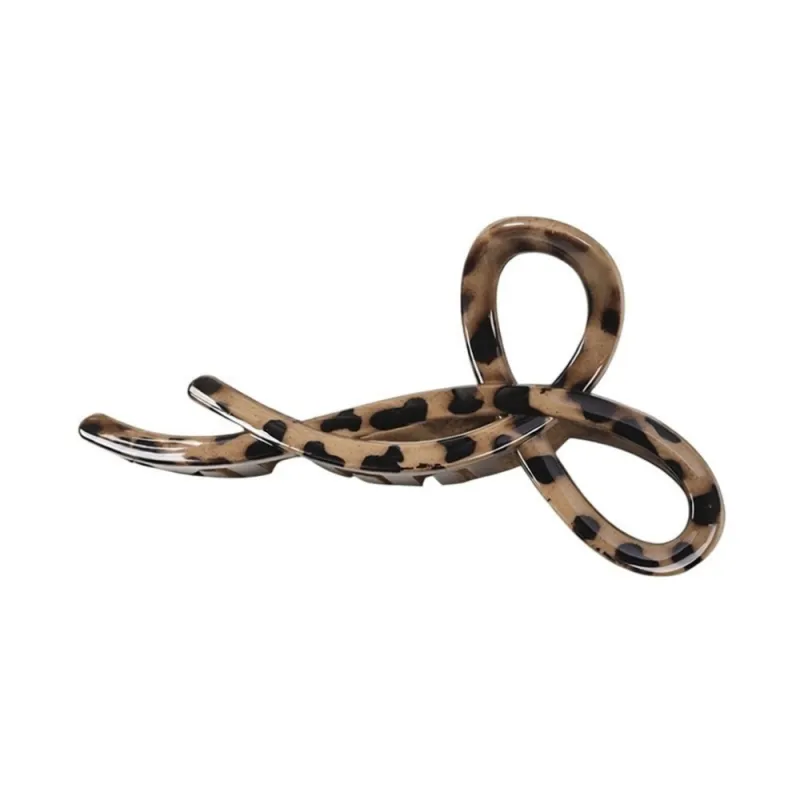 10PCS Sweet and cool style leopard print hair clip with a high-end feel, single piece with hang tag, simple brown hair clip, shark clip for the back of the head Khaki