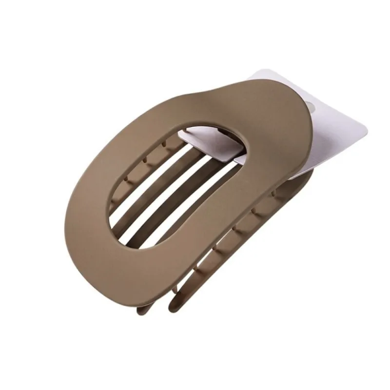 10PCS Vintage high-fashion curved hairpin clip, elegant duckbill clip for the back of the head, large shark clip, big hair claw Brown