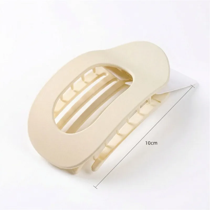 10PCS Vintage high-fashion curved hairpin clip, elegant duckbill clip for the back of the head, large shark clip, big hair claw White