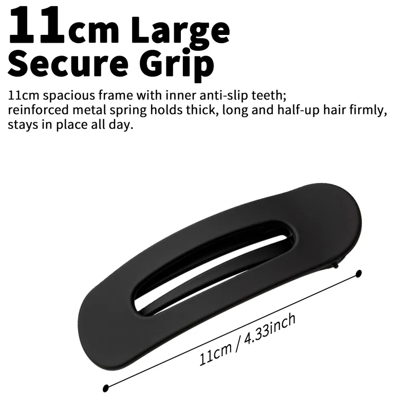 10PCS Vintage high-fashion curved hairpin clip, elegant duckbill clip for the back of the head, large shark clip, big hair claw Brown-3