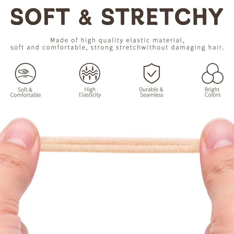 12 Boxes 100-Pack Boxed Rubber Bands for Children, Seamless Hair Ties, Cute Hair Accessories, Storage Cup, Knitted Hair Bands Mixed-3