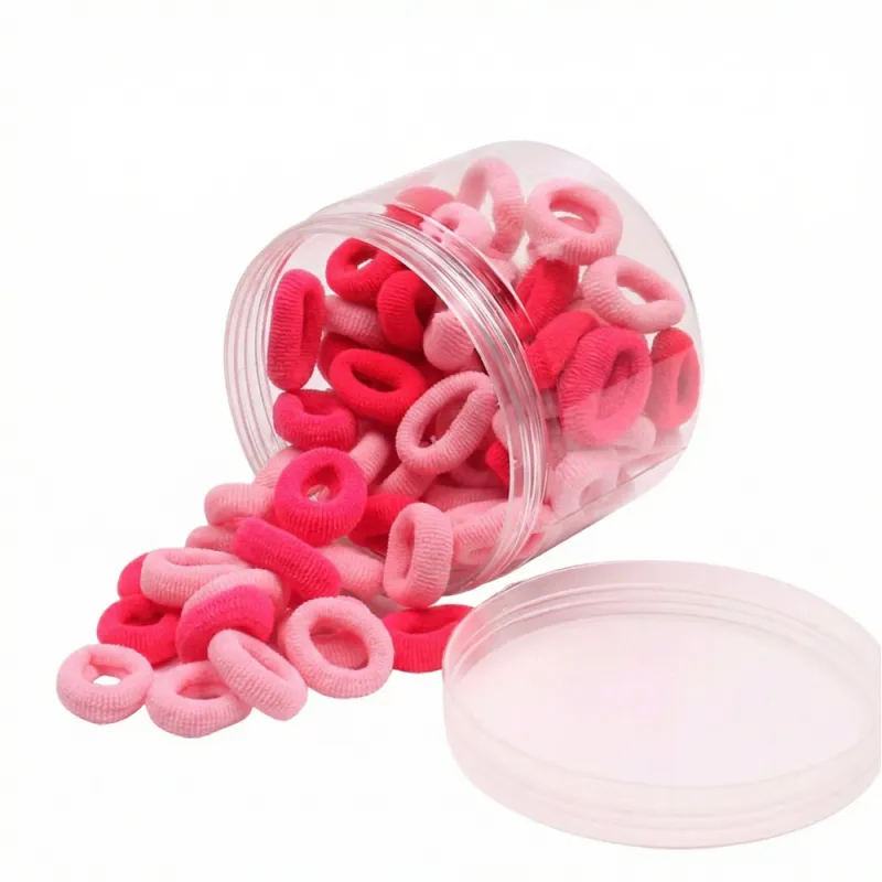 12 Boxes 100 Seamless Canned Hair Ties, Small Ring Hair Bands for Children, Hair-Friendly and No Marks Baby Hair Elastics