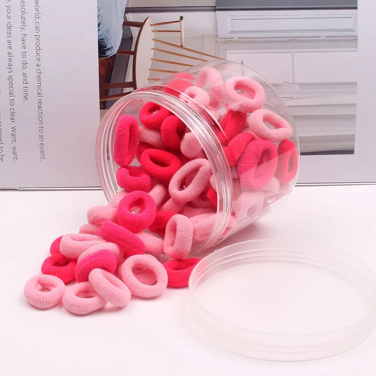 12 Boxes 100 Seamless Canned Hair Ties, Small Ring Hair Bands for Children, Hair-Friendly and No Marks Baby Hair Elastics Mixed-2