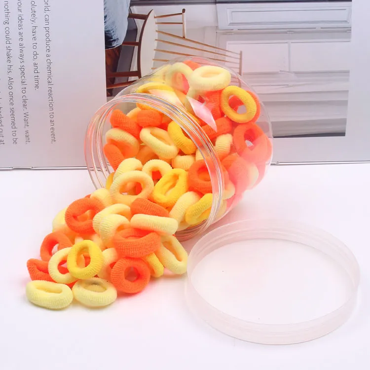 12 Boxes 100 Seamless Canned Hair Ties, Small Ring Hair Bands for Children, Hair-Friendly and No Marks Baby Hair Elastics Mixed-2