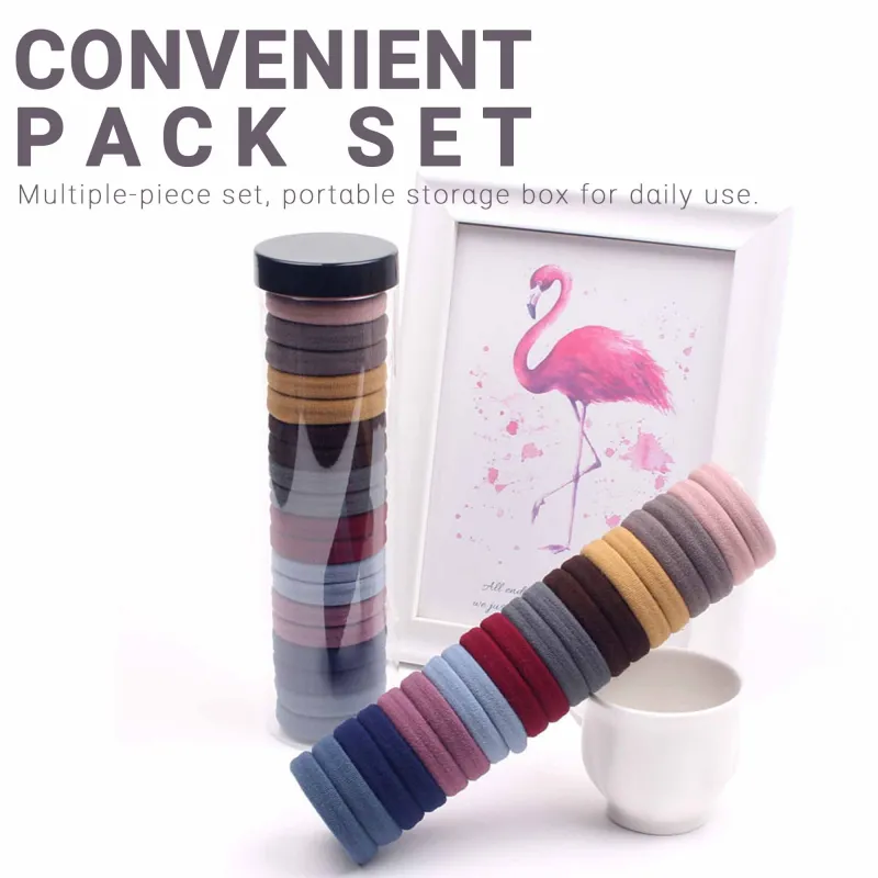 12 boxes 20 Seamless Barrel Hair Ties, Korean-Style Versatile Knitted Towel Hair Rings, Hair-Friendly, No Marks, High Ponytail Hair Bands Mixed-5