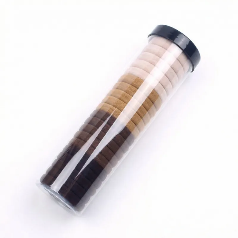 12 boxes 20 Seamless Barrel Hair Ties, Korean-Style Versatile Knitted Towel Hair Rings, Hair-Friendly, No Marks, High Ponytail Hair Bands