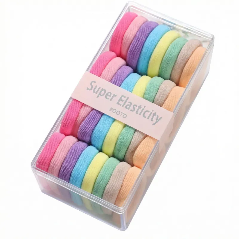 12 Boxes 32-piece pack of medium-sized seamless hair elastics, high elasticity, no-joint hair ties, cute children's hair accessories for ponytails