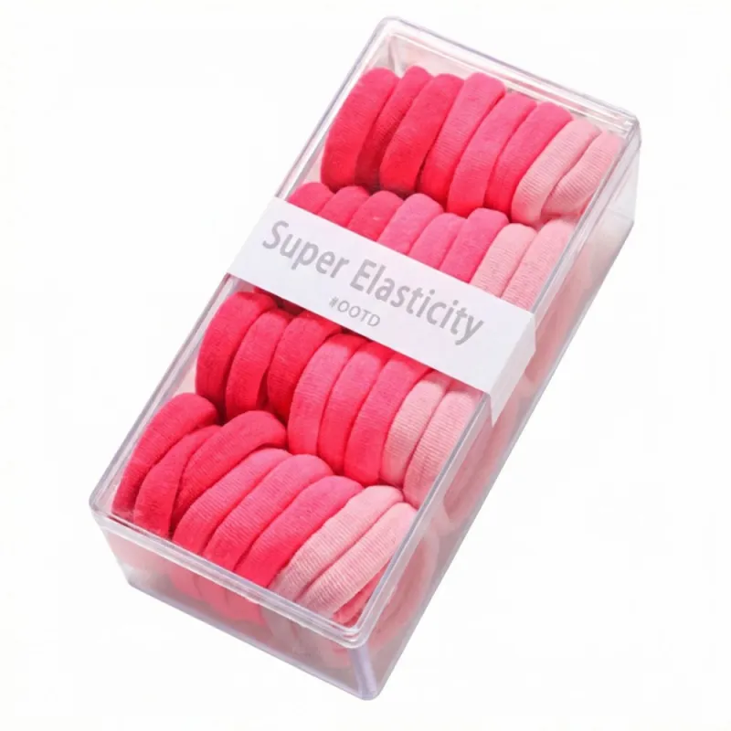 12 Boxes 32-piece pack of medium-sized seamless hair elastics, high elasticity, no-joint hair ties, cute children's hair accessories for ponytails