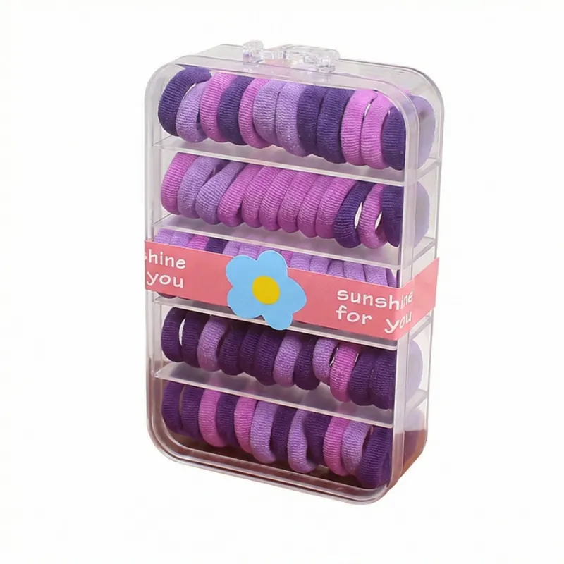 12 Boxes 60-pack boxed small hair ties for children, sweet and non-damaging, no-trace elastic bands, high elasticity seamless hair ropes for babies