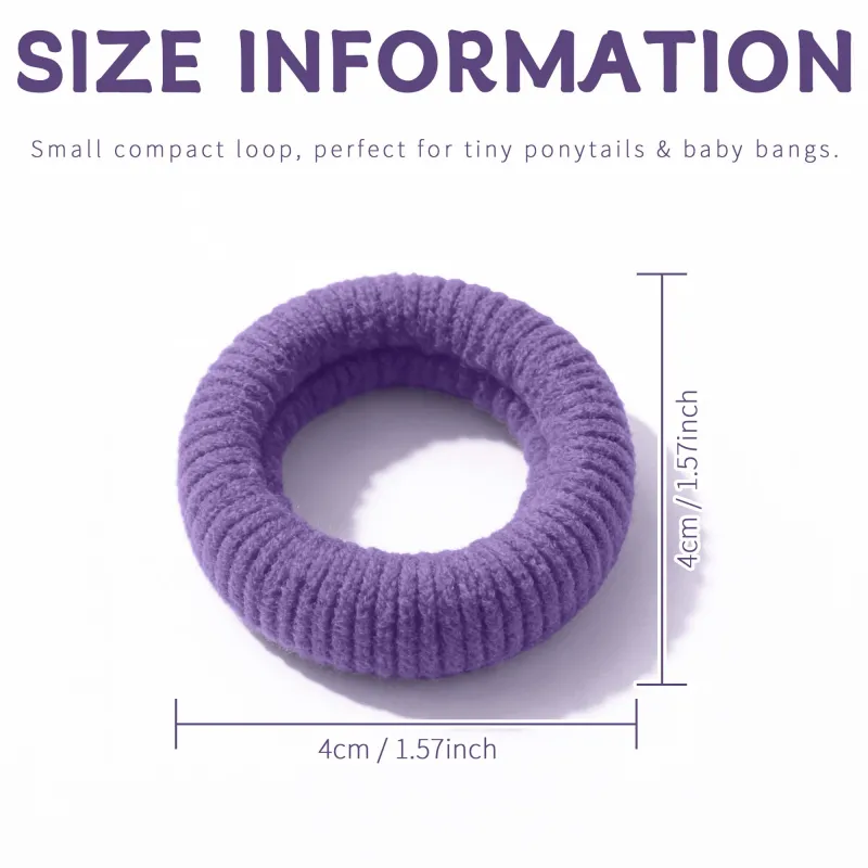 12 Boxes 60-pack boxed small hair ties for children, sweet and non-damaging, no-trace elastic bands, high elasticity seamless hair ropes for babies Mixed-4