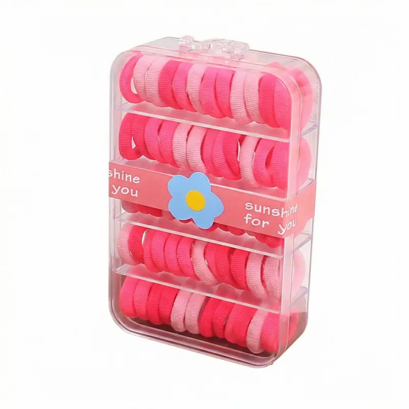 12 Boxes 60-pack boxed small hair ties for children, sweet and non-damaging, no-trace elastic bands, high elasticity seamless hair ropes for babies