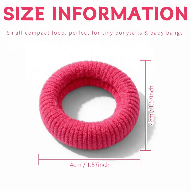 12 Boxes 60-pack boxed small hair ties for children, sweet and non-damaging, no-trace elastic bands, high elasticity seamless hair ropes for babies Mixed-4