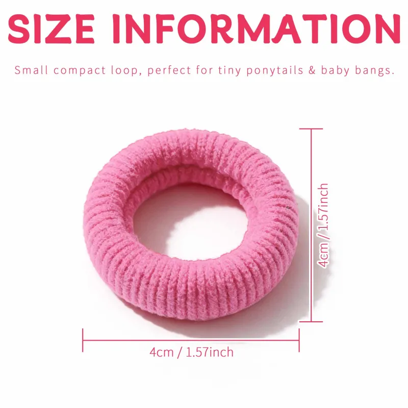 12 Boxes 60-pack boxed small hair ties for children, sweet and non-damaging, no-trace elastic bands, high elasticity seamless hair ropes for babies Mixed-4