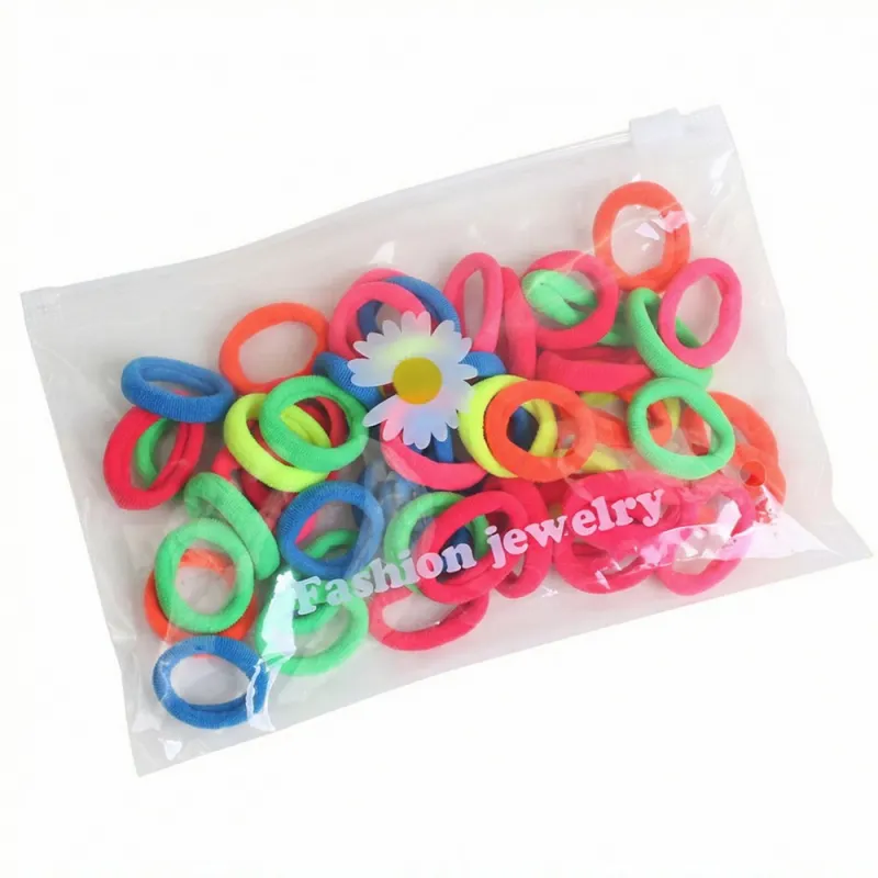 12 Boxes Sweet Children's Hair Ties, 50 Pieces per Bag, Knitted High-Elastic Seamless Hair Bands, Gentle on Hair, Baby Hair Ropes