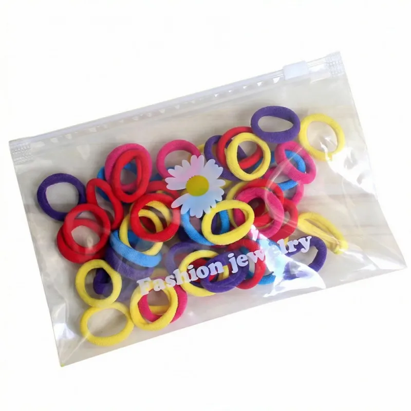 12 Boxes Sweet Children's Hair Ties, 50 Pieces per Bag, Knitted High-Elastic Seamless Hair Bands, Gentle on Hair, Baby Hair Ropes