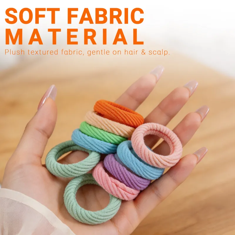 12 boxes Sweet jacquard wave hair ties, seamless and gentle on hair, 10-piece boxed hair elastics, seamless towel hair bands Mixed-3