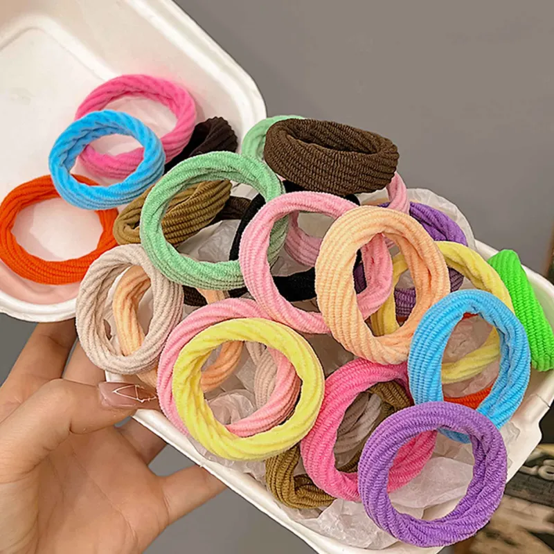 12 boxes Sweet jacquard wave hair ties, seamless and gentle on hair, 10-piece boxed hair elastics, seamless towel hair bands Mixed-7