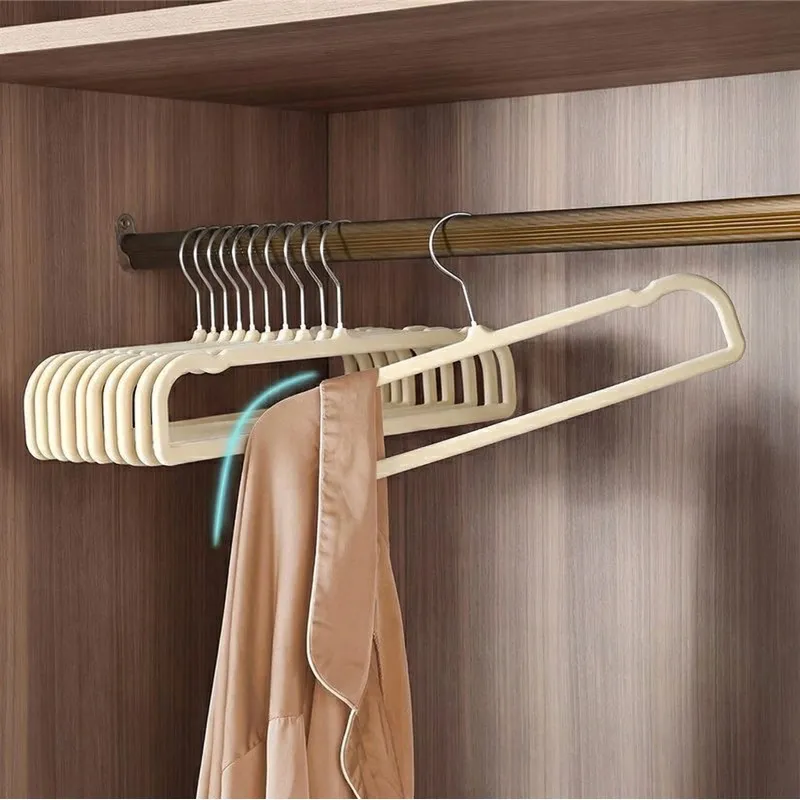 12PCS 35cm Extra Strong Trouser Clothes Hangers, Space Saving Non-Slip Pants Hanger for Suit, Dress White-3
