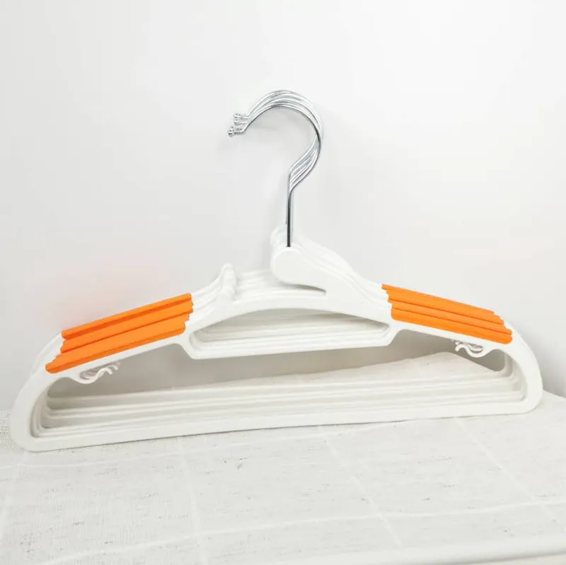 12PCS Heavy Duty Non-Slip Clothes Hangers with Space-Saving Design, Super Lightweight Durable Hangers for Wardrobe, Multi-Purpose Use for Coats, Dresses, Pants & More Orange-2