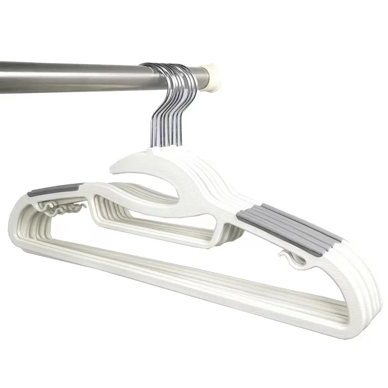 12pcs Plastic Clothes Hangers Dry Wet Hangers Space Saving Clothes Hangers, Durable Clothes Hangers with Non-Slip Pads, Clothes Hanger for Bedroom Closet Wardrobe for Shirts, Pants, Scarves