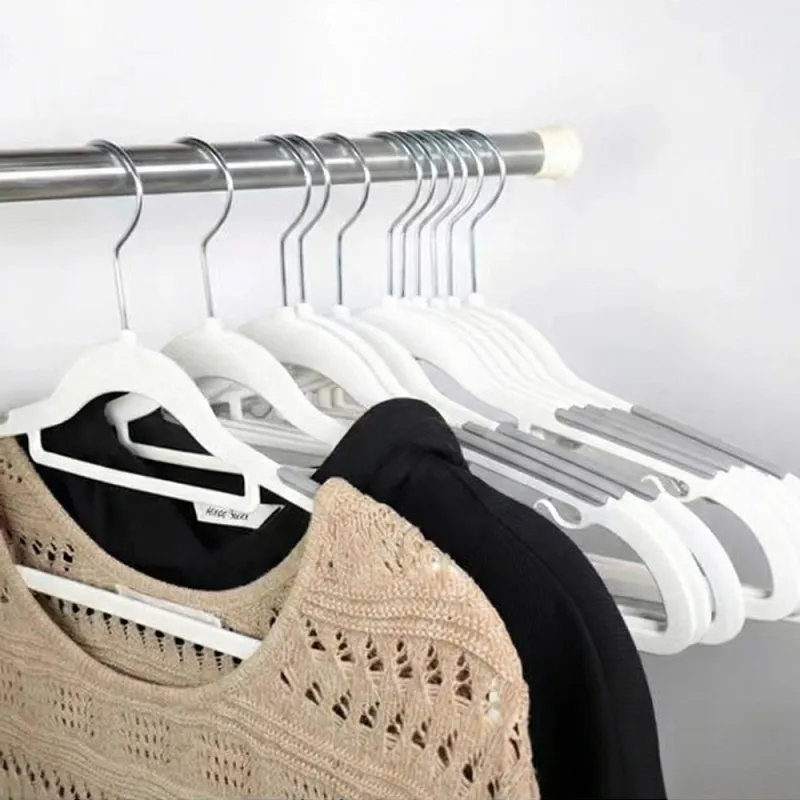 12PCS Plastic Hangers Heavy Duty Clothes Hangers with Non-Slip Pads Space Saving 0.2