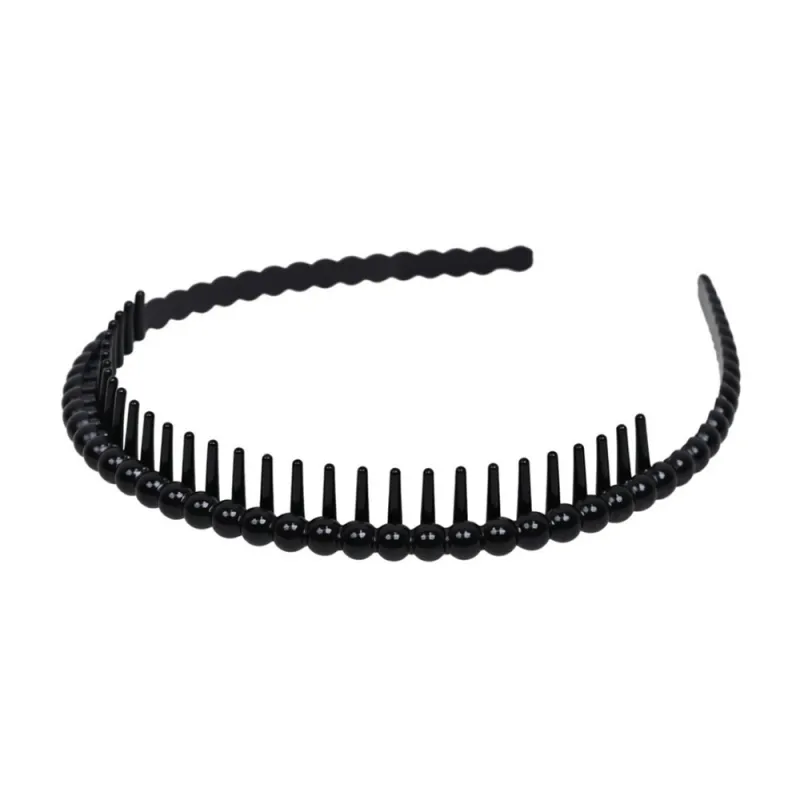20PCS Simple basic black toothed headband, scratch-free spray-painted hairband, children's hair clip, Korean-style hair accessory