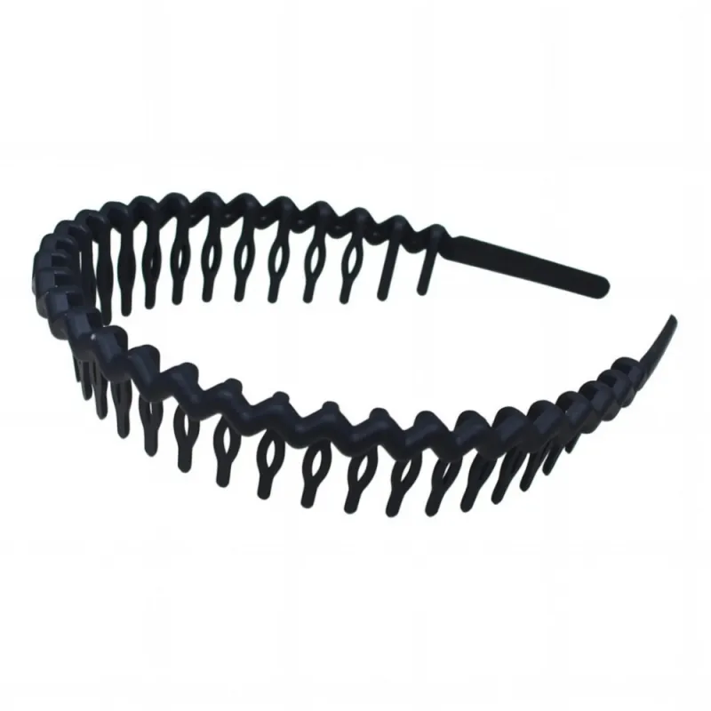 20PCS Simple basic black toothed headband, scratch-free spray-painted hairband, children's hair clip, Korean-style hair accessory