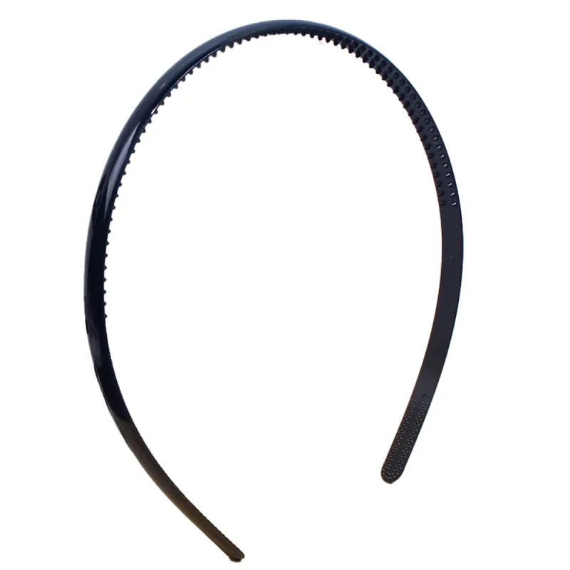 20PCS Simple basic black toothed headband, scratch-free spray-painted hairband, children's hair clip, Korean-style hair accessory 8mm